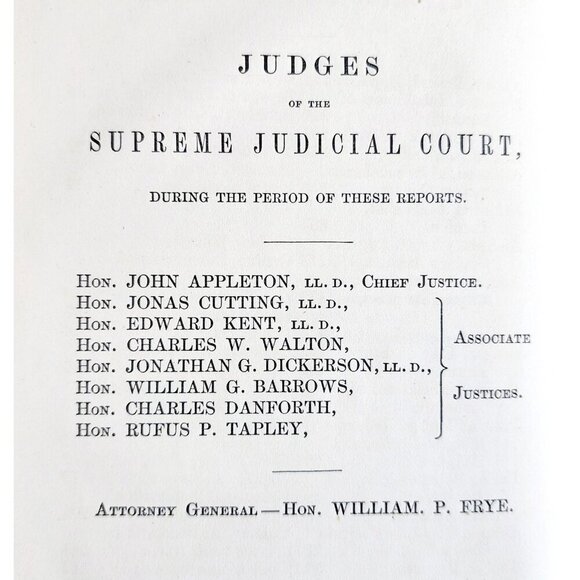 1870 Maine Reports William Virgin V5 Cases In Law Victorian 1st Edition 56 SHBS1 - Picture 4 of 5
